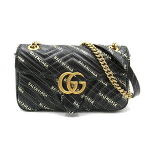 Gucci Balenciaga GG Marmont The Hacker Project Shoulder Bag Black